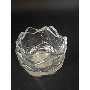 Vintage Crystal Stackable Votive Holders Indiana Glass Made In USA